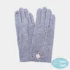 Fashnzfab Contrast Stitch Accent Smart Touch Gloves In Blue