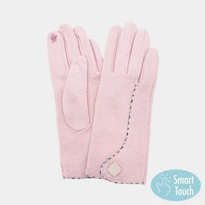 Fashnzfab Contrast Stitch Accent Smart Touch Gloves In Multi