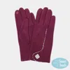 Fashnzfab Contrast Stitch Accent Smart Touch Gloves In Purple