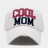 Fashnzfab Cool Mom Message Vintage Baseball Cap In White