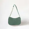 Fashnzfab Corduroy Shoulder Bag In Green