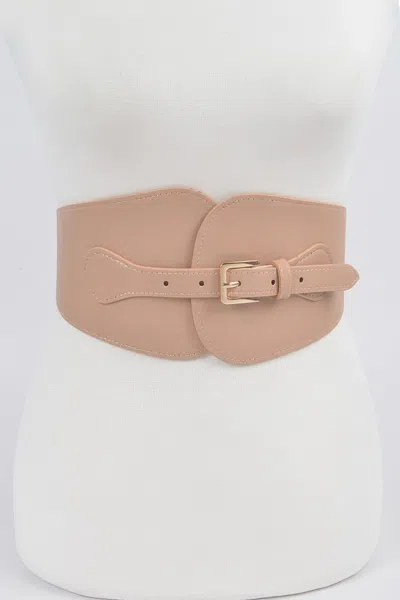 Fashnzfab Corset Belt W Single Buckle In Brown