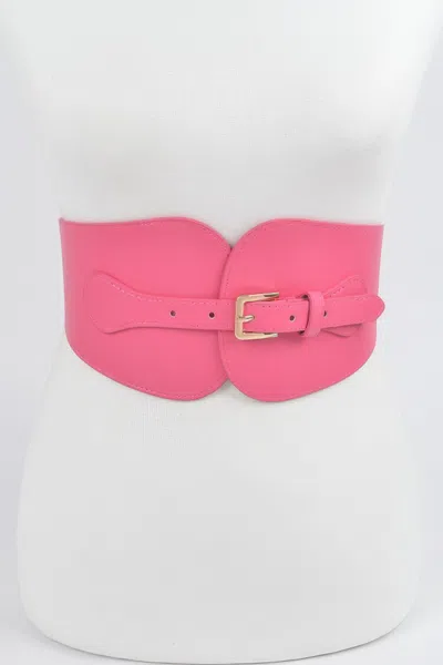 Fashnzfab Corset Belt W Single Buckle In Pink