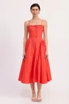 Fashnzfab Corset Bustier Midi A Line Dress