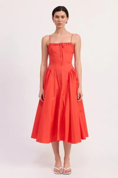 Fashnzfab Corset Bustier Midi A Line Dress