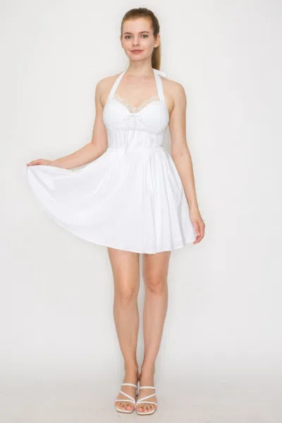 Fashnzfab Corset Self-tie Ribbon Zippered Dress