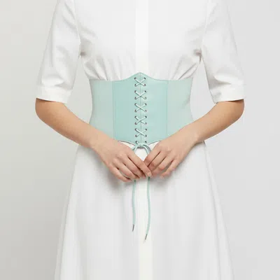 Fashnzfab Corset Stretch Elastic Belt In Blue