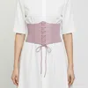 Fashnzfab Corset Stretch Elastic Belt In Pink