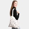 Fashnzfab Cow Knit Tote Bag In Gray