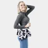 Fashnzfab Cow Patterned Crossbody / Clutch Bag In Black