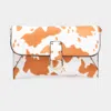 Fashnzfab Cow Patterned Faux Leather Crossbody Bag In Brown