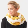 Fashnzfab Cow Patterned Infinity Scarf In Yellow