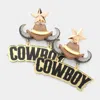Fashnzfab Cowboy Message Steer Horn Hat Dangle Earrings - Multi In Black