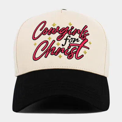 Fashnzfab Cowgirls For Christ Embroidered Baseball Hat In Black
