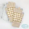 Fashnzfab Cozy Colorblocked Smart Touch Gloves In Brown