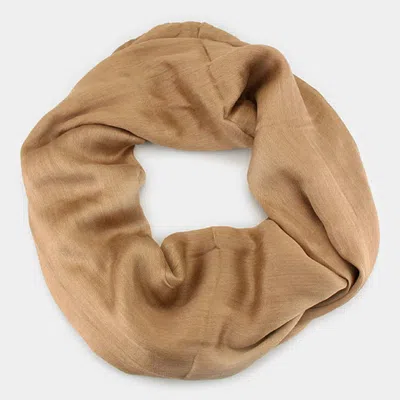 Fashnzfab Cozy Polyester Infinity Scarf In Green