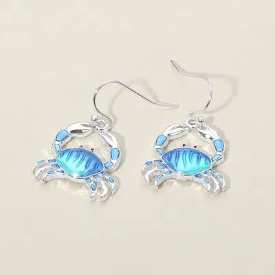 Fashnzfab Crab Charm Drop Dangle Earrings In Multi