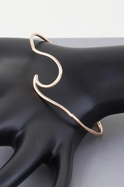 Fashnzfab Crashing Wave Bracelet In Gold