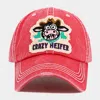 Fashnzfab Crazy Heifer Message Cow Vintage Baseball Cap In Pink