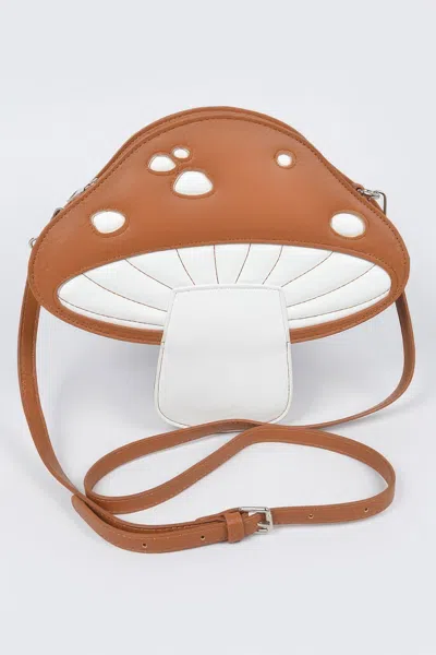 Fashnzfab Creative Mushroom Clutch In Brown