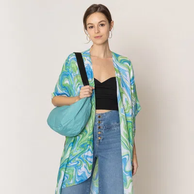 Fashnzfab Crescent Crossbody Bag In Green