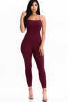 Fashnzfab Criss-cross Open Back Bodycon Jumpsuit
