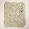 Fashnzfab Crochet Pearl Bead Cluster Charm Tote Bags In Multi