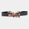 Fashnzfab Crocodile Faux Leather Toggle Bracelet Copper Burnished In Multi