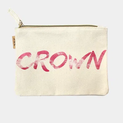 Fashnzfab Crown_cotton Canvas Eco Pouch Bag In Multi