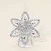 Fashnzfab Crystal Accent Floral Stretch Statement Ring In Metallic