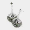 Fashnzfab Crystal Bubble Droplet Evening Earrings In Multi