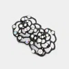 Fashnzfab Crystal Cutout Rose Stud Earrings In Multi
