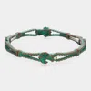 Fashnzfab Crystal Detail Embossed Metal Anchor Stretch Bracelet Patina Verdigris In Multi