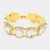 Fashnzfab Crystal Dome Evening Bracelet Gold In Gold