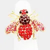Fashnzfab Crystal Honey Bee Stretch Ring In Multi