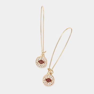 Fashnzfab Crystal Pave Evil Eye Drop Earrings In Multi