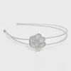 Fashnzfab Crystal Pave Paw Headband In Metallic