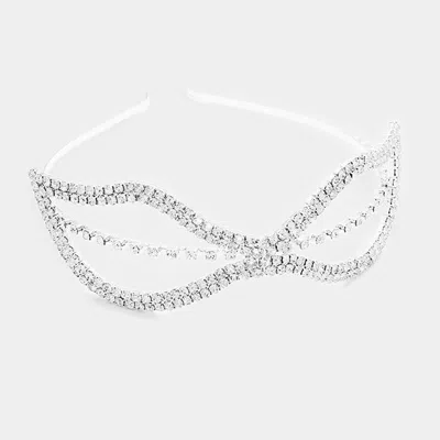 Fashnzfab Crystal Rhinestone Bow Headband In Multi
