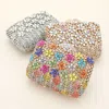 Fashnzfab Crystal Rhinestone Embellished Flower Pattern Evening Clutch / Tote / Shoulder Bag In Silver