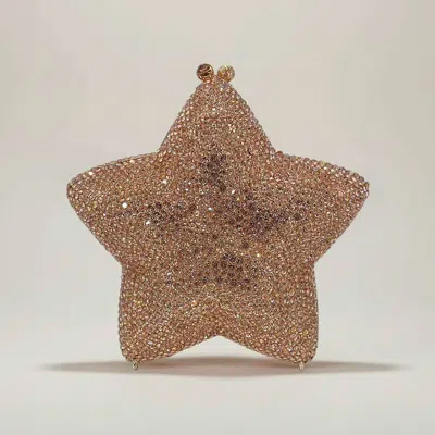 Fashnzfab Crystal Rhinestone Embellished Star Shaped Evening Clutch Shoulder Bag In Multi