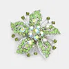 Fashnzfab Crystal Rhinestone Flower Pin Brooch In Multi