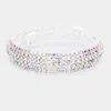 Fashnzfab Crystal Rhinestone Pave Adjustable Evening Bracelet In Multi