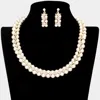 Fashnzfab Crystal Rhinestone Pearl Cluster Bib Necklace In Multi