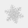 Fashnzfab Crystal Snowflake Pin Brooch In Metallic