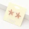 Fashnzfab Crystal Starfish Stud Earrings In Multi