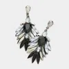 Fashnzfab Crystal Statement Earrings In Black