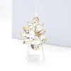 Fashnzfab Crystal Stone Cluster Stretch Ring In Gold