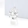 Fashnzfab Crystal Stone Cluster Stretch Ring In Silver
