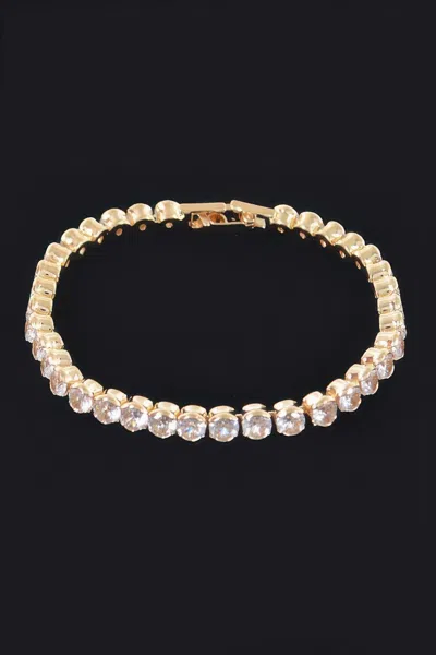 Fashnzfab Cubic Zirconia Bracelet Subtle Elegant Style In Multi