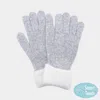 Fashnzfab Cuffed Knit Smart Touch Gloves In Gray